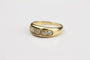 Bague 56 Bague jonc 5 diamants en or jaune 18 carats 58 Facettes