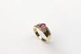 Bague 53 Bague rubis ovale et diamants en or jaune 18 carats 58 Facettes