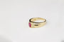 Bague 53 Bague rubis ovale et diamants en or jaune 18 carats 58 Facettes