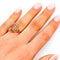 Bague 52 Bague vintage motif floral en or jaune 28 carats et rubis 58 Facettes 21007026