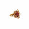 Bague 52 Bague vintage motif floral en or jaune 28 carats et rubis 58 Facettes 21007026