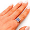 Bague 57 Bague Art déco en or jaune et platine avec diamants et émail 58 Facettes 21000720