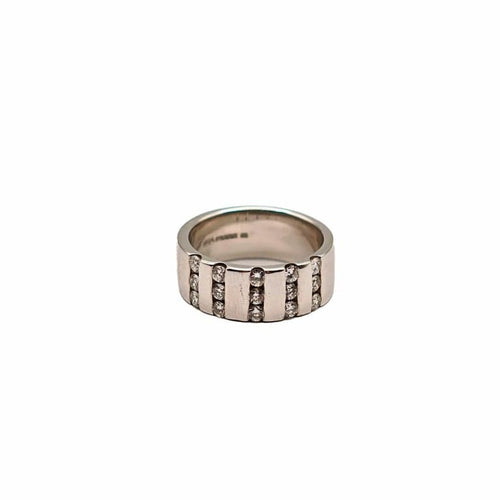 Bague 53 Bague habillée en or blanc 18 carats et diamants 58 Facettes 21017087