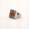 Bague 54 Bague en or blanc et jaune 18 carats avec saphirs jaunes et diamants 58 Facettes 21002809