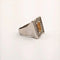 Bague 54 Bague en or blanc et jaune 18 carats avec saphirs jaunes et diamants 58 Facettes 21002809