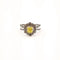 Bague 53 Bague en or blanc 18 carats avec diamant jaune et diamants 58 Facettes 21002069