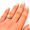 Bague 53 Bague en or blanc 18 carats avec diamant jaune et diamants 58 Facettes 21002069