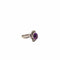 Bague 51.5 Bague en or blanc 18 carats à améthyste cabochon et diamants 58 Facettes 21020148