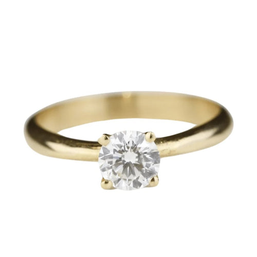 Bague 57 Bague solitaire 4 griffes en or jaune 18K et diamant 0,70 ct 58 Facettes