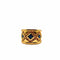 Bague 44 Bague vintage en or jaune 18 carats, saphirs et diamants 58 Facettes 21024368