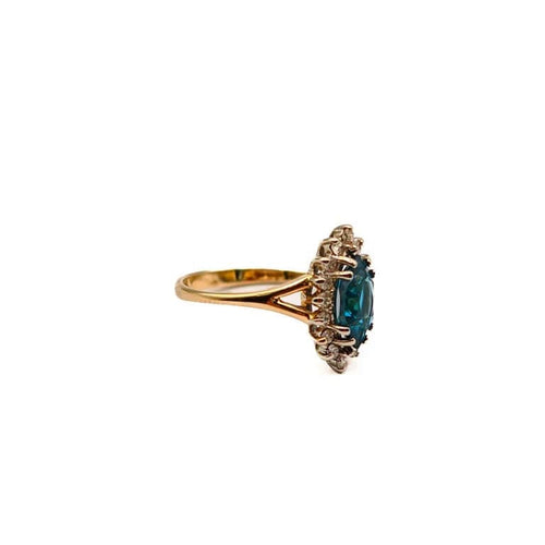 Bague Bague topaze et diamants en or jaune et blanc 18 carats 58 Facettes 21016509