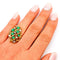 Bague Bague cabochons émeraudes et diamants en or jaune 18 carats 58 Facettes 21008085