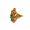 Bague Bague cabochons émeraudes et diamants en or jaune 18 carats 58 Facettes 21008085