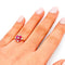 Bague 50 Bague en or jaune 18 carats et platine avec saphirs roses et diamants 58 Facettes 21001246