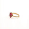 Bague 50 Bague en or jaune 18 carats et platine avec saphirs roses et diamants 58 Facettes 21001246