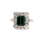 Bague 47 Bague en or blanc 18 carats avec tourmaline et diamants 58 Facettes