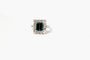 Bague 47 Bague en or blanc 18 carats avec tourmaline et diamants 58 Facettes