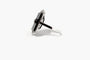 Bague 53 Bague Art déco en or blanc 18 carats, onyx et diamants 58 Facettes