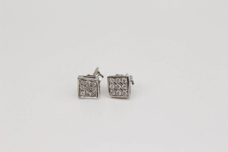 Boucles d'oreilles Boucles d’oreilles en or blanc 18 carats et diamants 58 Facettes