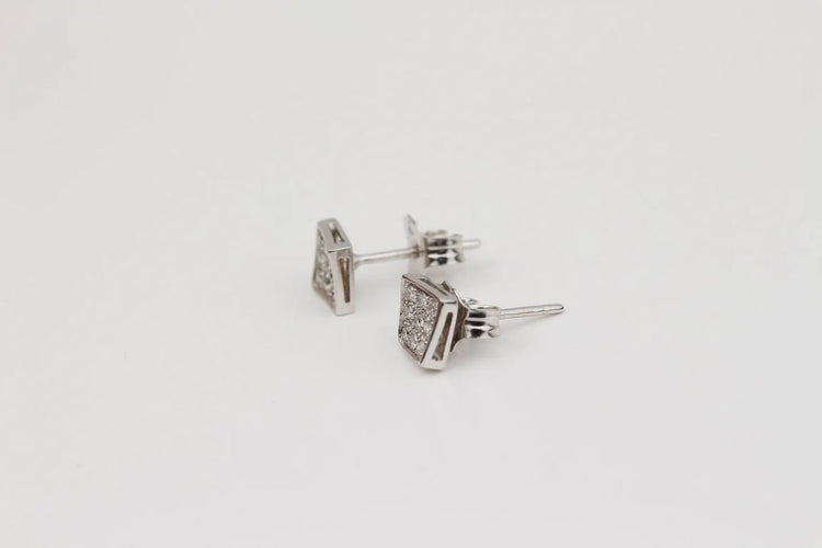 Boucles d'oreilles Boucles d’oreilles en or blanc 18 carats et diamants 58 Facettes