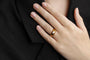 Bague 53 Bague solitaire en or jaune 18 carats avec diamant 0,35 ct 58 Facettes