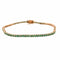 Bracelet Bracelet rivière en or rose 18K serti d’émeraudes 58 Facettes
