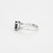 Bague 55 Bague en or blanc 18K avec saphir vert/bleu et diamants 58 Facettes
