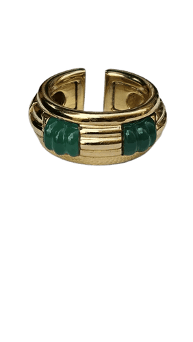 Bague 52 Boucheron - Bague en or jaune 18 carats et chrysoprase 58 Facettes