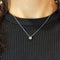 Collier Collier solitaire en or blanc 18k avec diamant 0,15 ct 58 Facettes