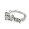 Bague 53 Bague multi-tailles en or blanc 18 carats et diamants 1,46 ct 58 Facettes
