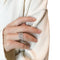 Bague 53 Bague vintage en or blanc 18 carats et diamants 58 Facettes