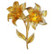 Broche Broche fleur vintage en or jaune 18 carats 58 Facettes