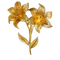 Broche Broche fleur vintage en or jaune 18 carats 58 Facettes