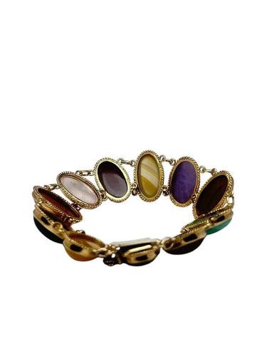 Bracelet Bracelet pierres fines multicolores en or jaune 18K 58 Facettes