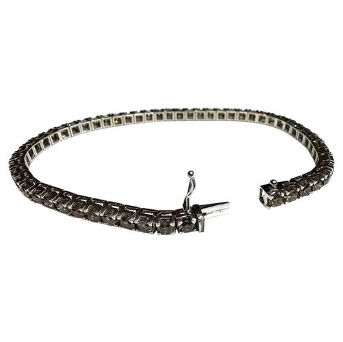 Bracelet Bracelet tennis en or blanc 18K et diamants bruns 7,5 ct 58 Facettes