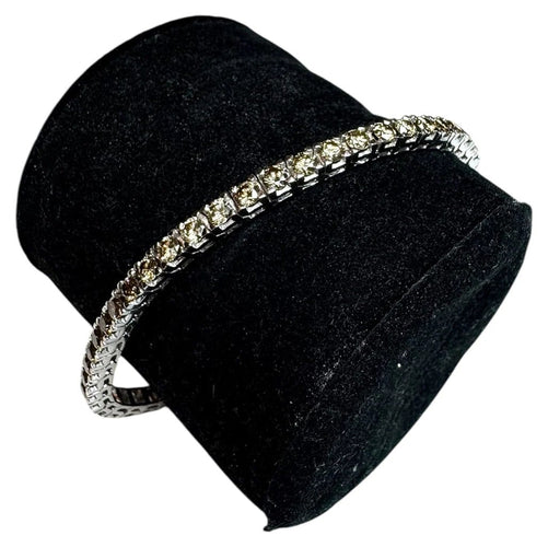 Bracelet Bracelet tennis en or blanc 18K et diamants bruns 7,5 ct 58 Facettes