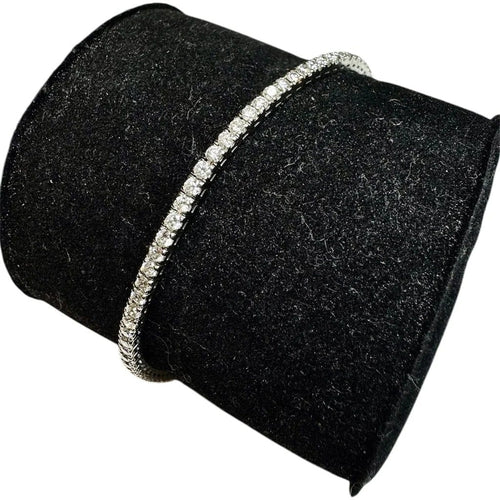 Bracelet Bracelet tennis diamants 3,4 ct en or blanc 18K 58 Facettes