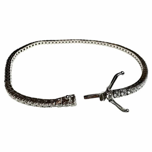 Bracelet Bracelet tennis diamants 3,4 ct en or blanc 18K 58 Facettes