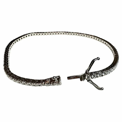 Bracelet Bracelet tennis diamants 3,4 ct en or blanc 18K 58 Facettes
