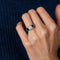 Bague 47.5 Bague chevalière Art déco en or gris 18 carats, diamant et saphirs 58 Facettes