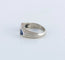 Bague 47.5 Bague chevalière Art déco en or gris 18 carats, diamant et saphirs 58 Facettes