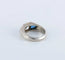 Bague 47.5 Bague chevalière Art déco en or gris 18 carats, diamant et saphirs 58 Facettes