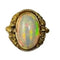 Bague 53.5 Bague Art nouveau ancienne en or jaune 18 carats avec opale 58 Facettes
