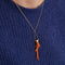 Pendentif Pendentif branche de corail en or jaune 18 carats 58 Facettes