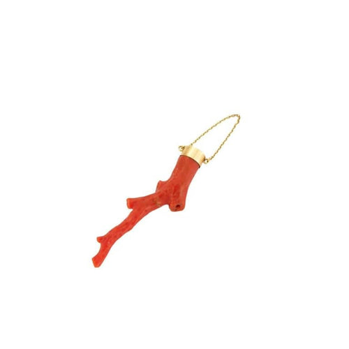 Pendentif Pendentif branche de corail en or jaune 18 carats 58 Facettes