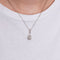 Collier Collier Art Nouveau - Motif goutte en or gris 18 carats et diamants 58 Facettes