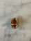 Bague 50 Bague camée corail en or jaune 18 carats 58 Facettes