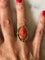 Bague 50 Bague camée corail en or jaune 18 carats 58 Facettes