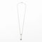 Collier Collier - Motif pampille en or gris 18 carats et diamants 58 Facettes