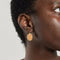 Boucles d'oreilles Boucles d’oreilles pendantes sculptées en or 14 carats et cornaline 58 Facettes
